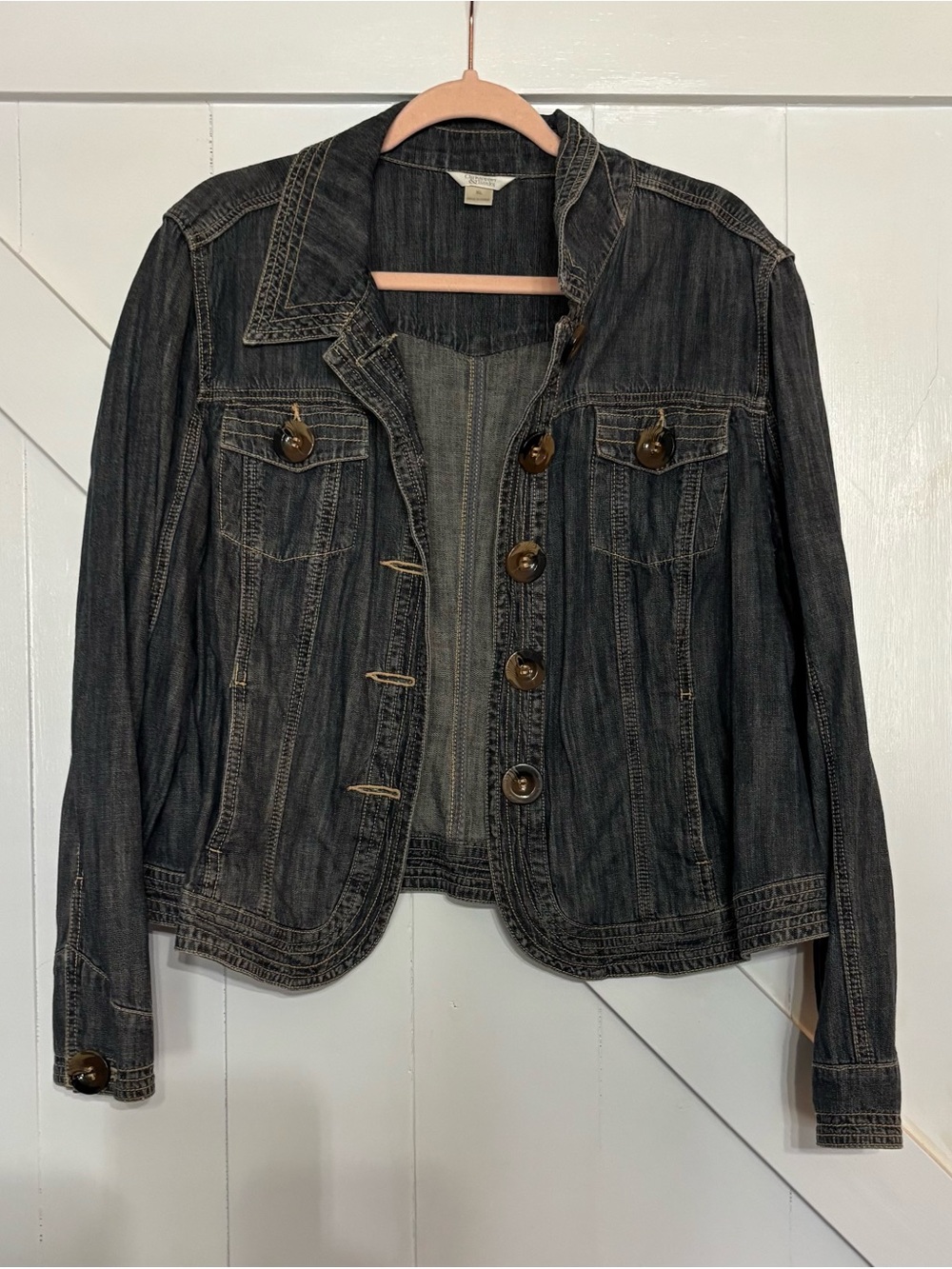 Christopher & Banks Charcoal Denim Jacket